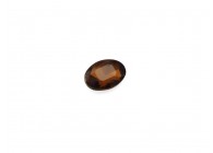 Crystal for gluing oval 14x10mm cognac