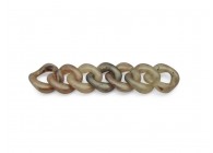 Acrylic spacer chain link 15mm nude grey