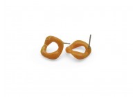 Ear stud acrylic chain link 15mm orange