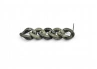 Ear stud acrylic chain link 15mm mix khaki