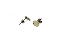 Ear stud 8mm disc with hole antique gold