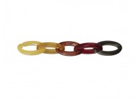 Acrylic spacer chain link 35x20mm camel