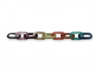 Acrylic spacer chain link 14x8mm petrol green