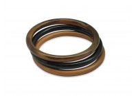 Acrylic spacer round 77x6.5mm maroon brown