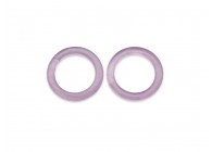 Acrylic spacer round 4x3x30mm lilac pink