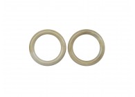 Acrylic spacer round 4x3x30mm taupe mix