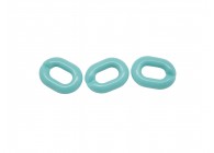 Acrylic spacer chain link 24x18x5mm turquoise