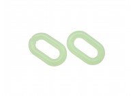 Acrylic spacer chain link 38x24x7mm mint green