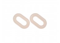 Acrylic spacer chain link 38x24x7mm powder pink