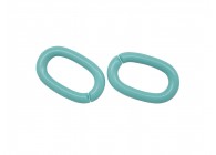 Acrylic spacer chain link 48x30x6mm turquoise