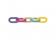 Acrylic spacer chain link 38x24x7mm bumblebee