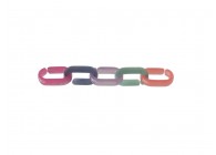 Acrylic spacer chain link 19x12x5mm camel