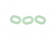 Acrylic spacer chain link 24x18x5mm mint green