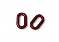 Acrylic spacer chain link 38x24x7mm bordeaux
