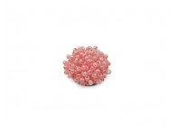 Cabochon stud Seed beads 16mm pink