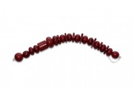 Résine perle/fil/23pcs formes mixtes 18/20mm rouge bordeaux