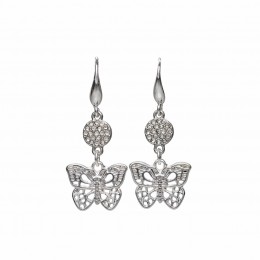 Inspiration Boucle doreille Silver Butterfly O745