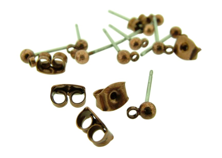 earring pin old copper