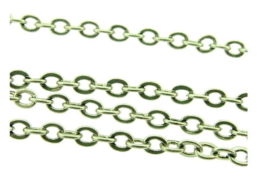 Chain oval 3mm antique silver