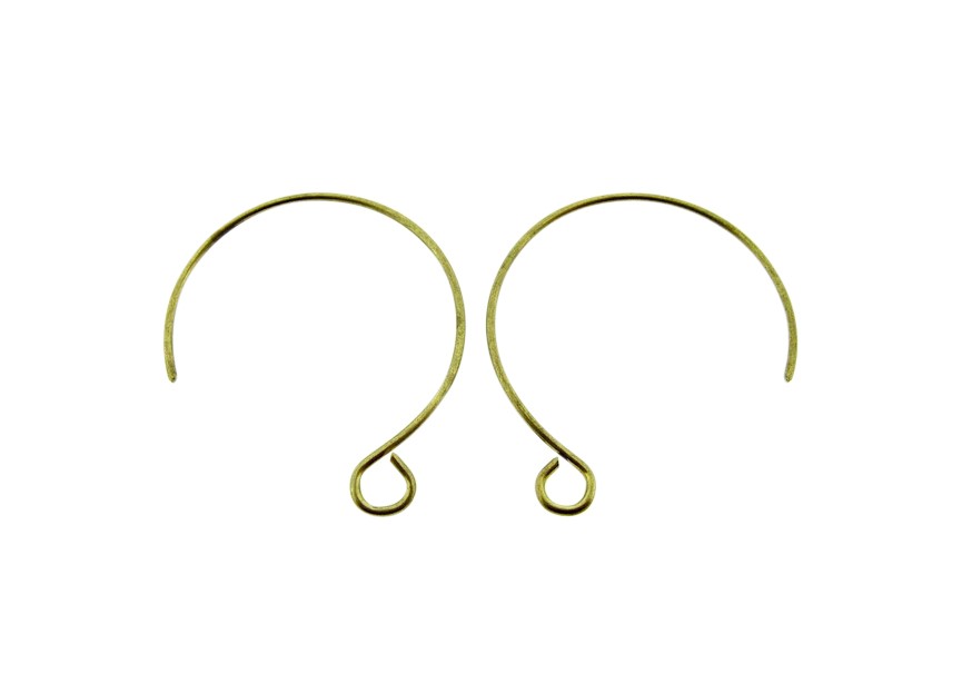 earhook round 24mm antique gold