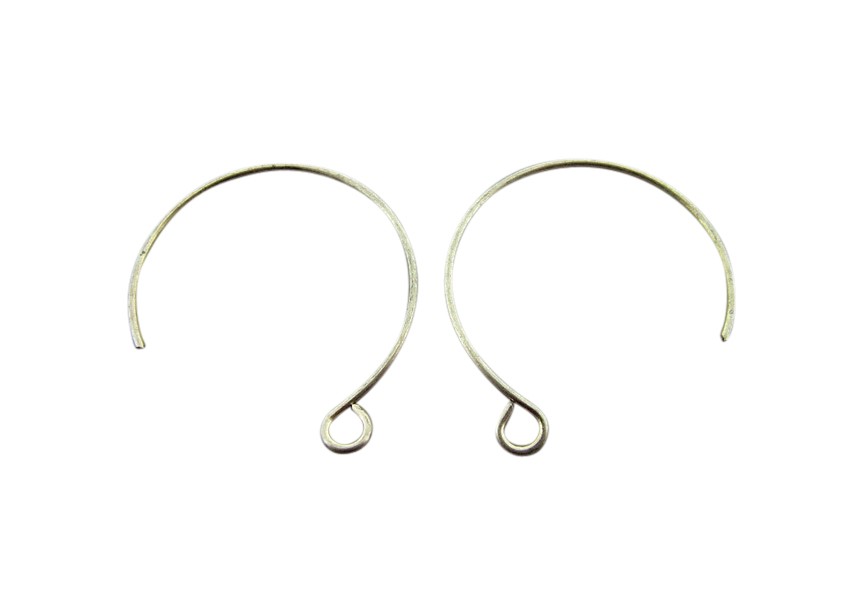 earhook round 24mm antique silver