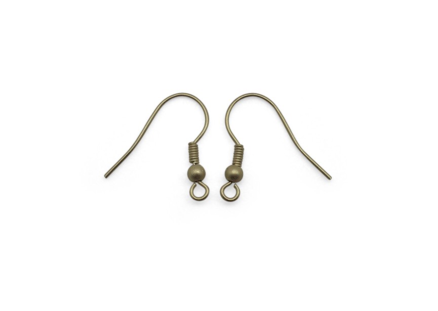 normal earring hook with ball mat gold