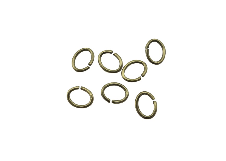 Oval O-ring 6.8/0.9mm antique gold