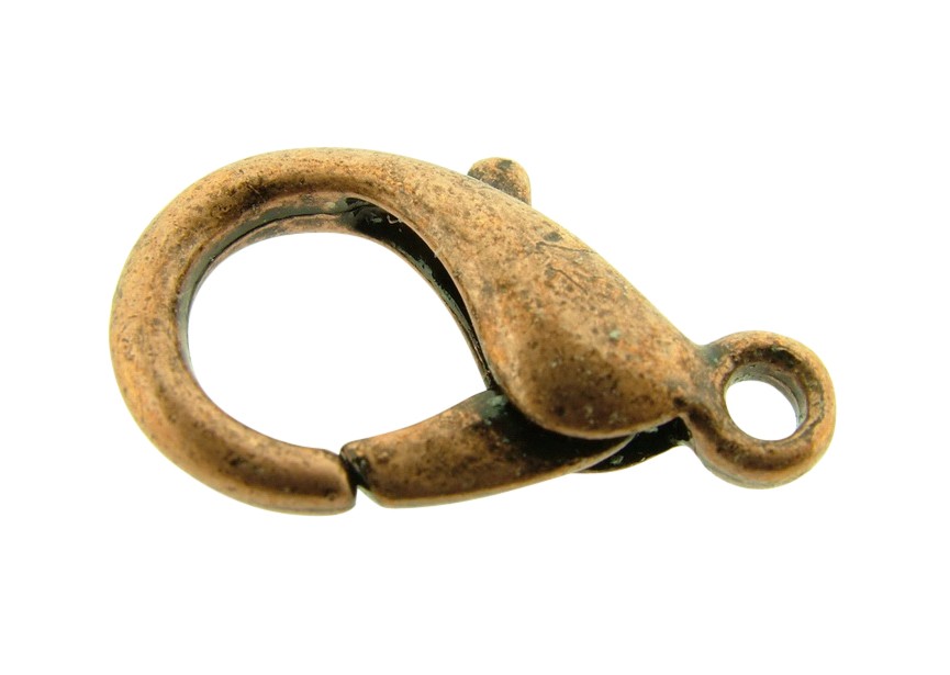 Lobster clasp 25mm antique copper