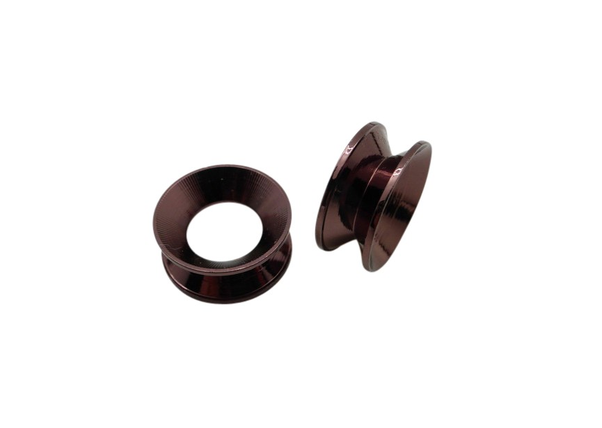 Spacer round 14mm chocolate gold