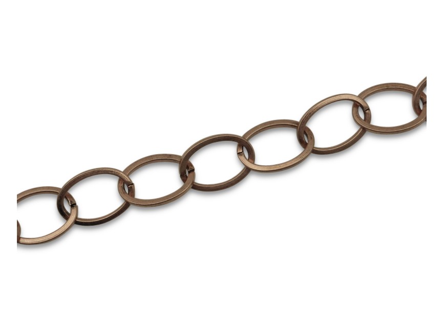 Chain oval 21x15x1.9mm antique copper