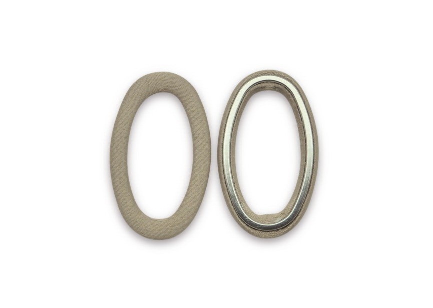 Ring oval satin 40x25mm beige