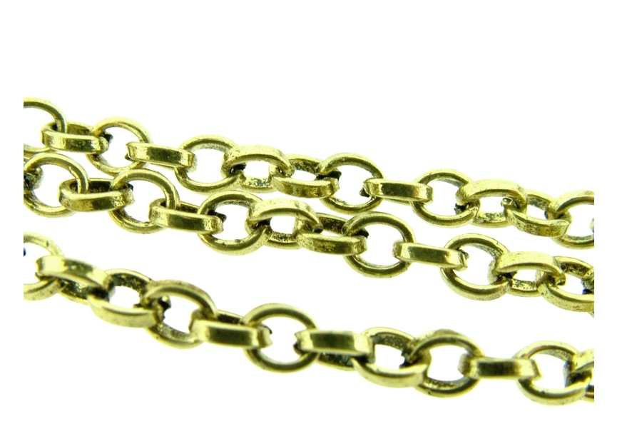 Chain oval 4/3 mm old gold
