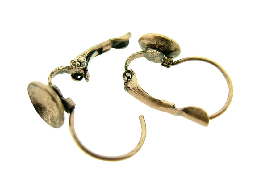 earring hook (tub) 8mm antique copper