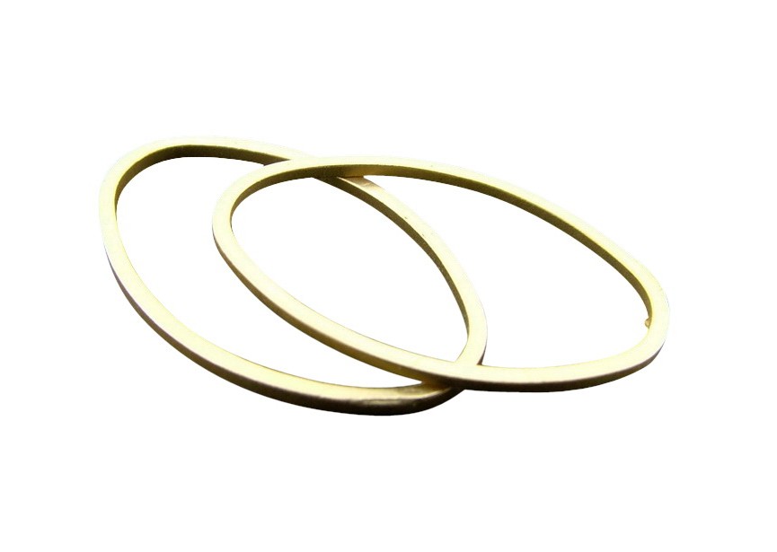 link oval 26x16mm matt gold