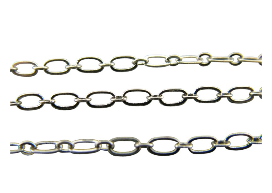 Chain oval 5x2mm antique silver