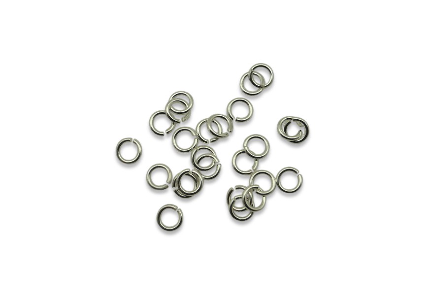 O-ring (jumpring) 5 mm matt silver