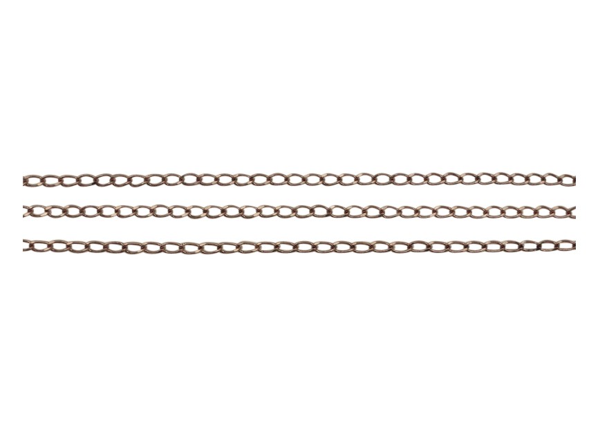 chain 3 mm link old copper