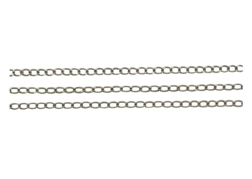 chain 3 mm link old silver