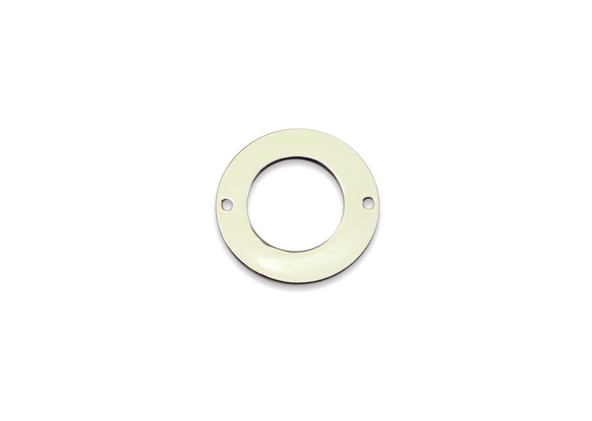 Connector disc 22mm silver