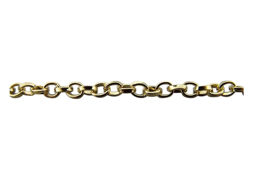 Chain oval 4/3 mm gold