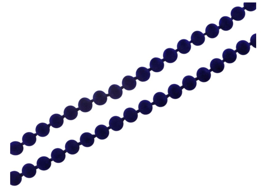 Ball chain flocking wool 6mm 80cm blue