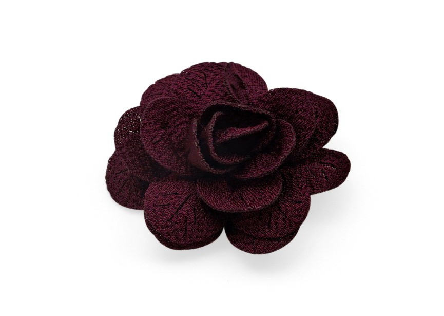 Camélia textile fleur à coller 55x22mm rouge f.