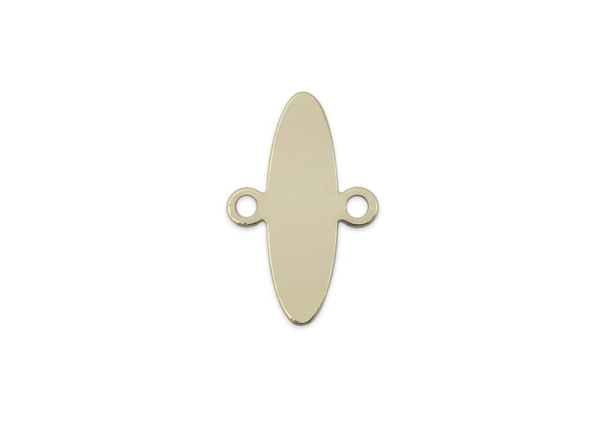 Connector oval 19x30mm gold