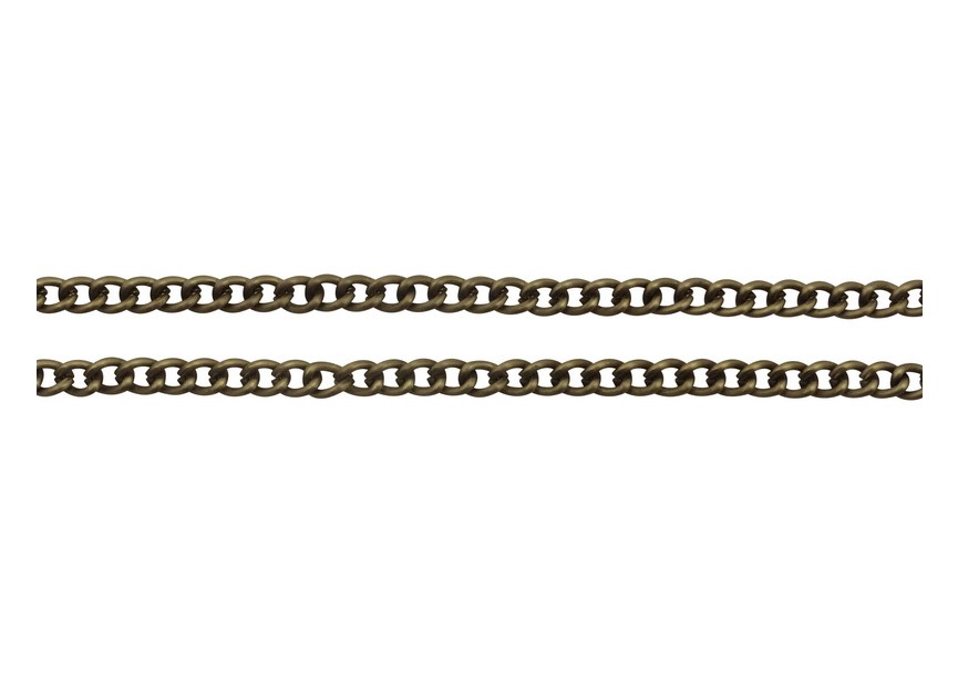 Aluminium chain 5.1x3.6mm matt gold
