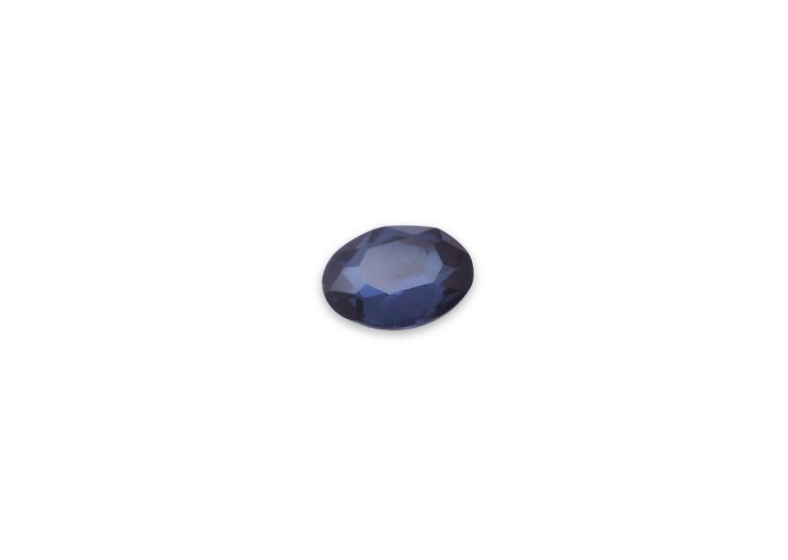 Crystal for gluing oval 14x10mm dark blue