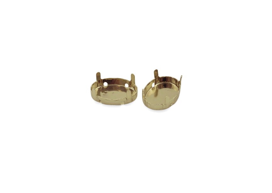 Spacer claw setting 14x10mm gold