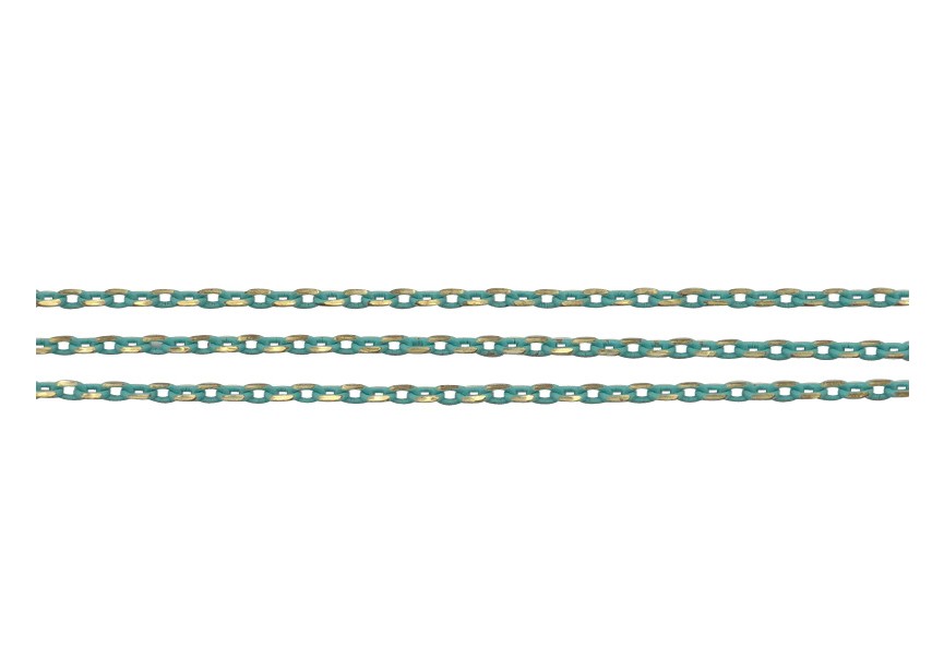 Chain oval facet 3x1.8mm turquoise