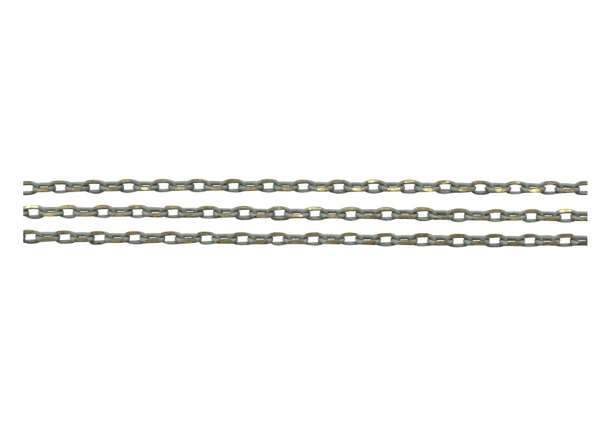Chain oval facet 3x1.8mm l.grey