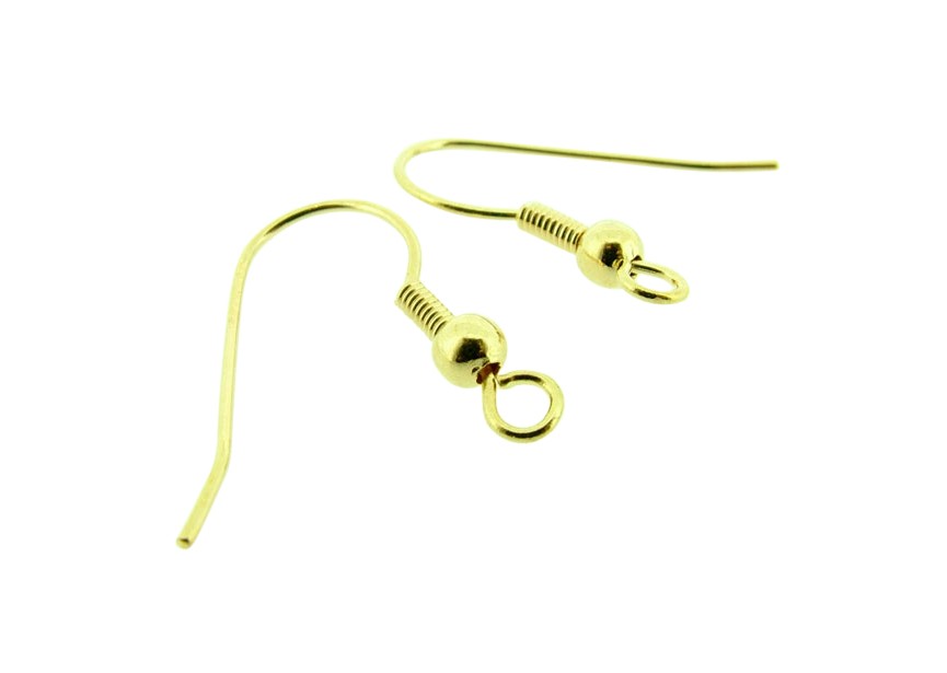 normal earring hook with ball gold