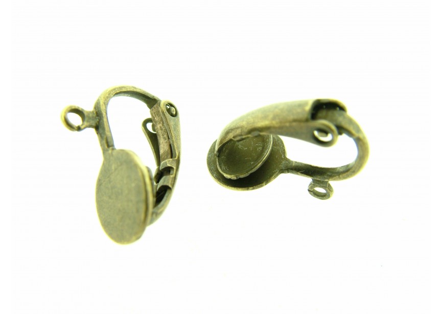 earclip 8mm antique gold